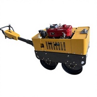 Compacteur vibrant à double tambour autopropulsé de 450 kg, moteur diesel Changfa 178 refroidi par air, pour le remblaiement de fossés