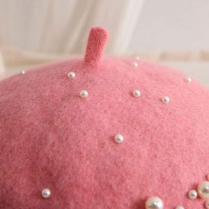 12 Color Stock OEM Service Custom Embroidery 100% Wool French Chic Woman Hat Beret Hat for Women - Product Image 6