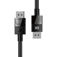 Câble DP 1.4 8K 60Hz 32,4 Gbps, synchronisation audio-vidéo, gaine en nylon tressé, coque en ABS, pour home cinéma