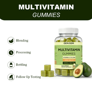 Avocado smaak volwassen multivitamine gummies (A C D Zink) 60 stuks Dagelijkse voedingsstof voor bot- en spijsverteringsondersteuning 2 per portie | - Product Image 4