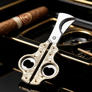 Coffret élégant de luxe : couteau pliant, ciseaux guillotine, coupe-cigares en acier inoxydable, sécurité enfant, logo personnalisé - Product Image 1
