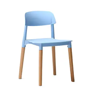 批发价格家用实木pp座椅现代设计塑料儿童椅
