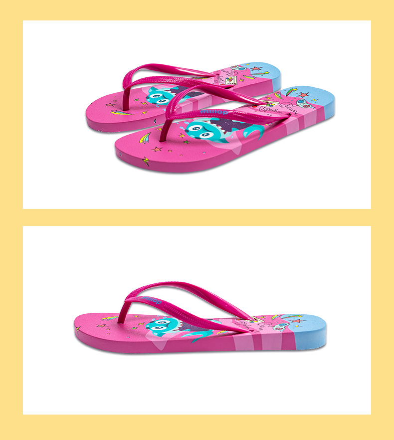 Cartoon Shark Flip-flops Slippers Women Summer Students Outdoor Sublimation Beach Slippers