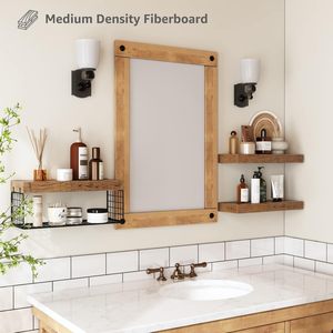 Estantes de Baño Sobre el Inodoro - Estantes Flotantes Montados en la Pared, Almacenamiento de Papel Higiénico, Decoración Rústica Pequeña, Juego de <span class=keywords><strong>3</strong></span> Estantes de 16 Pulgadas - Product Image 3