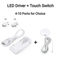 Transformateur d'éclairage LED DC12V 2A 3A 5A 8A, adaptateur d'alimentation avec port Dupont, driver pour bande LED, éclairage DIY pour armoire, placard, étagère