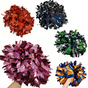 Bán Buôn Cổ Vũ Đội Thực Hành Holographic Cổ Vũ Pom Baton Xử Lý Màu Đỏ Và Màu Xanh Hải Quân Cổ Vũ Pom - Product Image 3