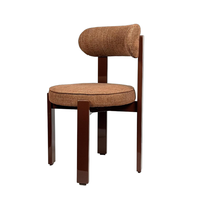 Chaise de salle à manger en bois massif, style antique, minimaliste moderne, avec revêtement en tissu, chaises de salle à manger pour hôtel