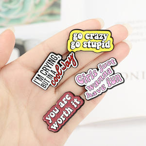 7 stili divertenti citazioni personalizzate scegli Happy You Are Worth It spille finestra spille smaltate - Product Image 3