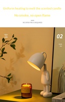 Diffuseur de cire parfumée en résine, modèle MZ-016, en forme de robot, pièce décorative, lampe parfumée pour chambre, lumière à intensité variable, petit modèle d'intérieur