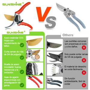 SUNSHINE Ciseaux de taille Bellota à lame longue de haute qualité, ciseaux de jardinage, sécateur pour fruits et fleurs - Product Image 3
