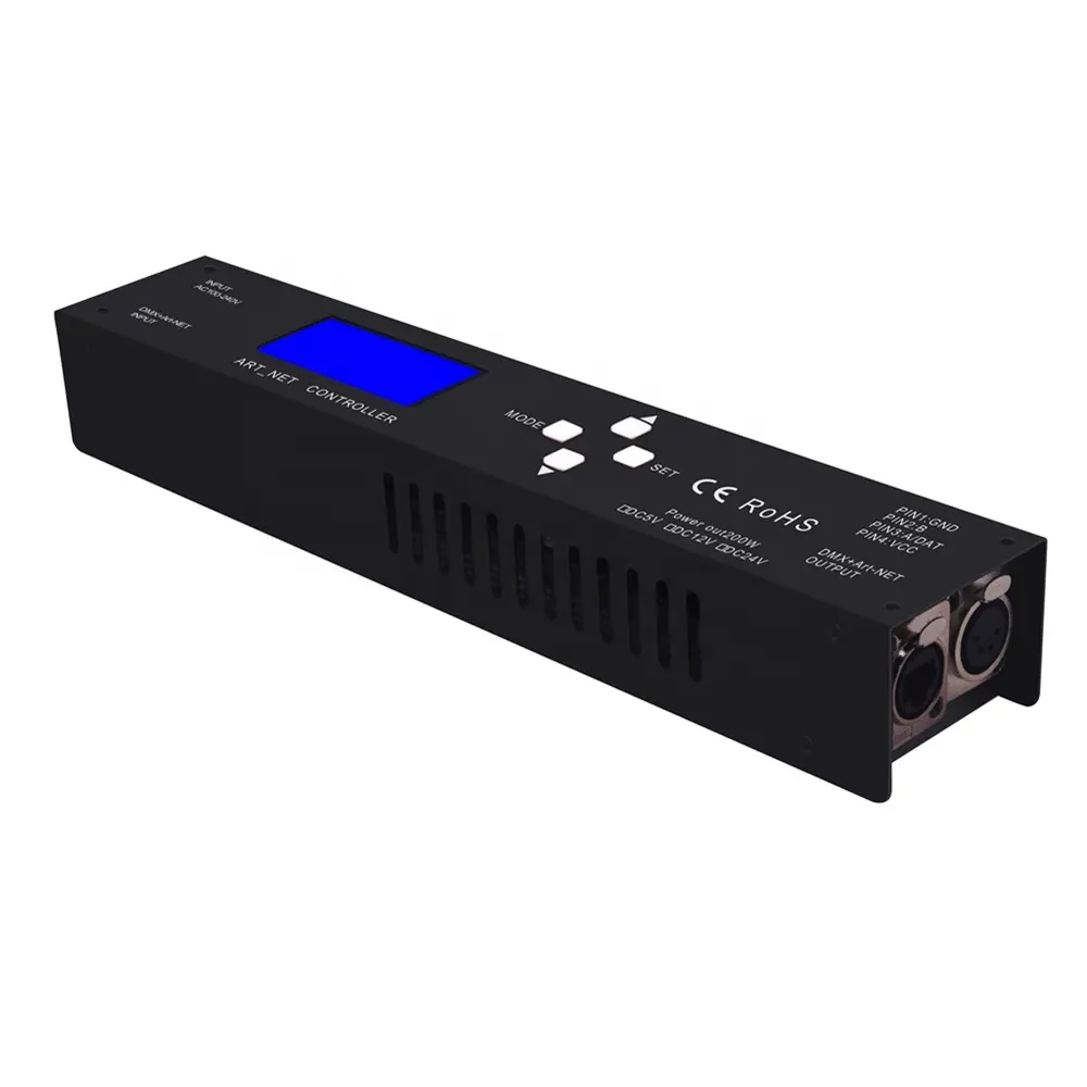 LED stage lighting controller one port 680pixel Artnet DMX controller RGB/RGBW for pixel tube support SK6812/UCS1903/DMX