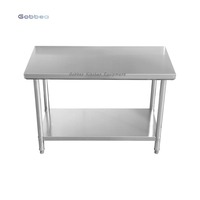 Tables de comptoir pliables en acier inoxydable 201/304 pour la transformation alimentaire, revêtement autonettoyant, modulabilité et extensibilité