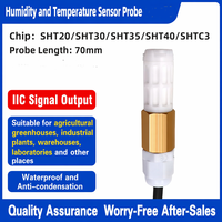 Capteur de température et d'humidité SHT30, transmetteur I2C 4 fils -40~125 ° Sonde en acier inoxydable C avec câble de 1M/3M/5M pour HVAC, serre et IoT