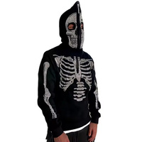 Sudadera con Capucha de Anime para Hombre, Invierno 2024, Estampado 3D, Bordado, Informal, con Bolsillo, Corte Regular, Personalizada