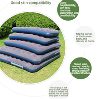 Matelas pneumatique en PVC floqué alvéolé pour camping extérieur, vente en gros de matelas floqués pliables et épaissis