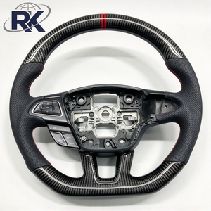 Volant sport de luxe à 3 branches en cuir et fibre de carbone personnalisé à bas <span class=keywords><strong>prix</strong></span> avec palettes de changement de vitesse pour <span class=keywords><strong>Focus</strong></span> MK3 ST <span class=keywords><strong>RS</strong></span> 2012-2018 - Product Image 2