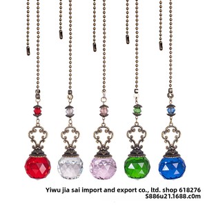 Pendentif décontracté de style rétro en cristal d'ange, écologique, avec perles facettées colorées en forme de boule, chaîne, imprimé en relief de Noël, sculpté - Product Image 2