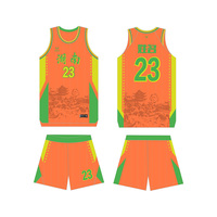 Seragam Basket Sublimasi Logo Kustom Grosir Unisex Bahan Bernapas Cepat Kering Jersey Celana Pendek Pakaian Tim OEM 100% Poliester