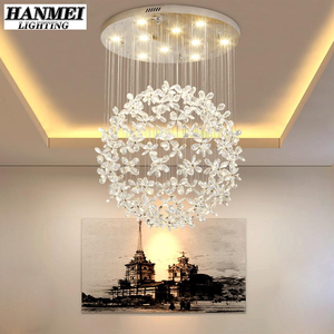 Modern Crystal Chandelier Luxury Living Bedroom Elegant Pendant <b>Lights</b> Restaurant <b>Dining</b> Home Decor LED Warm White HM-LF-8103 Mo - Product Image 1