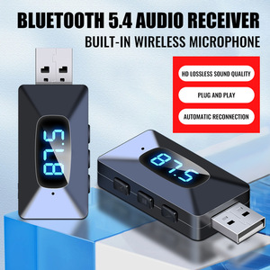 Nuevo Adaptador Inalámbrico de Audio para Auto con Micrófono Portátil, Pantalla LED, Manos Libres, <span class=keywords><strong>Receptor</strong></span> de Audio Auxiliar de 3.5mm, Accesorios de Video - Product Image 2
