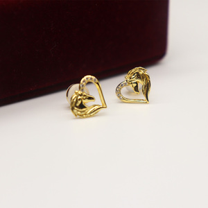 Boucles d'oreilles pendantes Heart Ladder avec diamants de 0.19 ct de clarté VS-SI pour cadeau disponibles en or jaune blanc rose-Certifié IGI - Product Image 4