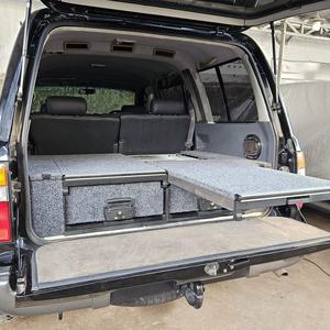 Tiroir de lit de voiture LC80 VRD4X4, solution de rangement, tiroir coulissant double avec glissière pour réfrigérateur, durabilité, tiroir à roulettes pour SUV - Product Image 6