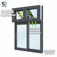 Ventana Acústica de Aluminio con Rotura de Puente Térmico para Balcón de Apartamento, Aislamiento Térmico y Reducción de Ruido Resistente a la Intemperie
