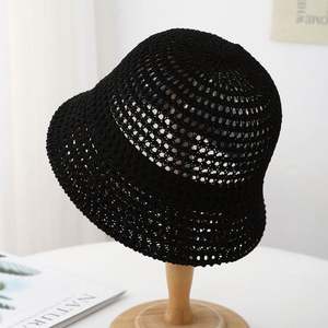 Chapeau Bob en Tricot Creux Simple Style Japonais pour l'Été, la Plage et les Voyages en Extérieur - Product Image 4