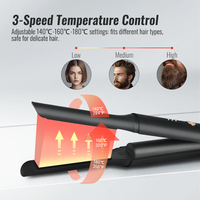 Lisseur de barbe sans fil pour homme, mini fer à lisser fin pour les bords, les racines, les cheveux courts, la moustache et les franges, rechargeable, type crayon