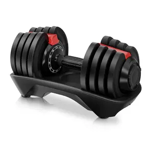 All In 1 Design 3 LB To 40 LB 1.5 KG To 18 KG 12 Weight Increments Adjustable Dumbbell With Tray