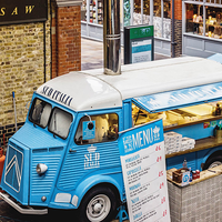 Camion électrique Citroen bleu Vintage Coffee Van Chariot de restauration Remorque approuvée par le DOT à vendre avec équipement de cuisine complet