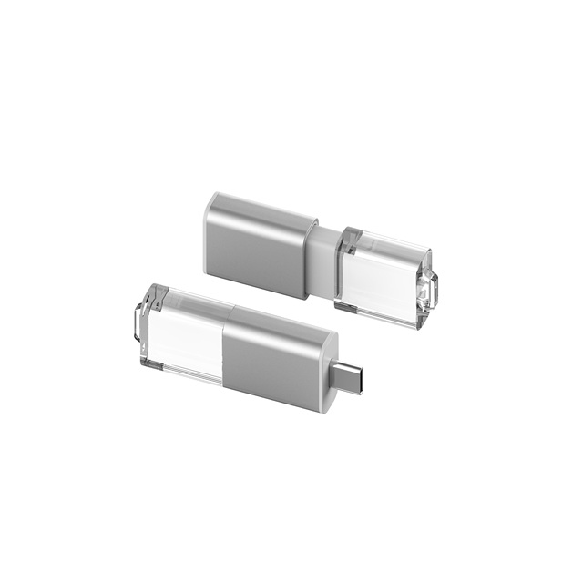 Acrylic USB+type C LED Light up Flash Drives Memory Sticks 32GB 4GB 64GB LOGO Customization Popular Design 2GB 16GB Pen Drives