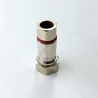 Connecteur coaxial RF étanche électrique à pince mâle 4.3/10 pour tube en aluminium à paroi lisse de 2/5 po, idéal pour câbles industriels