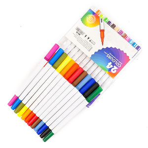 12/24/36/48 colores boceto dibujo doble punta acuarela doble pincel rotuladores de arte para pintar dibujo - Product Image 4
