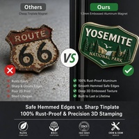 Imán de Refrigerador 3D en Relieve de Aluminio Duradero con Diseño de Parque Nacional de EE. UU., Yosemite, Ruta 66, Recuerdo de Aventura, 2x3 Pulgadas, Decoración para Cocina o Bar, Regalo