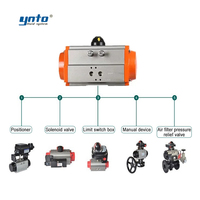 Actionneur de vanne rotative pneumatique miniatures série YNTO GT, simple et double action, personnalisable, compatible OEM