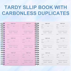 Dunzoom 1 Pack Cahier autocopiant Tardy Slip Book, copies sans carbone, 3.5x4.3 pouces, pour usage scolaire, pour étudiants, facile à retirer, à déchirer et à plier - Product Image 4