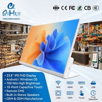 Pantalla Táctil Interactiva de 23.8 Pulgadas con Menú, Pantalla Comercial Android, Kiosco POS para Restaurantes, Fabricante OEM ODM, AIO