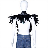 Nouvelle cape en plumes douce et confortable, clous, châle gothique luxueux, cosplay, soirée, mariage, accessoires de costume
