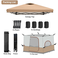 Tente de camping pour 6 personnes avec tente intérieure de camping, se transforme en tente à pieds droits, auvent pop-up en tente de camping avec toit entièrement ventilé