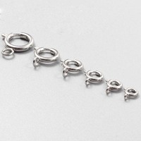 Fermoir à homard rond en acier inoxydable argenté simple, élégant, poli, décoratif, pour la fabrication de bijoux faits main, vente en gros