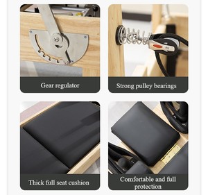 耐久性のある多機能ピラティスリフォーマータワートレーニング機器メープルウッドキャデラックベッド & ロフトベッドヨガピラティスマシン - Product Image 3