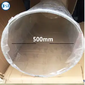 Tubo acrílico transparente de grande diâmetro, tubo de 10mm a 500mm