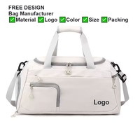Sac de sport de voyage personnalisé OEM ODM, sac de week-end étanche avec compartiment à chaussures, poche humide, sac fourre-tout de sport en gros pour hommes et femmes