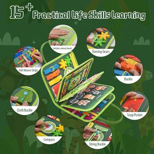 Động vật cảm thấy bé bận rộn Board Montessori đồ chơi cảm thấy học tập bận rộn Board mầm non bận rộn cuốn sách cho trẻ mới biết đi - Product Image 3