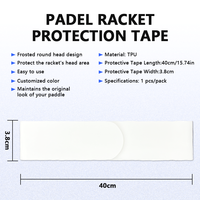 Protection de tête transparente confortable pour raquettes de tennis, de plage et de padel en TPU, avec logo personnalisé OEM, accessoires d'usine