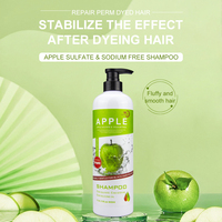 MOKERU Herbal Apple Hair Shampoo Perawatan Rambut Profesional Salon Sampo Cuci Rambut Lembut dan Berkilau Membuat Rambut Mengembang
