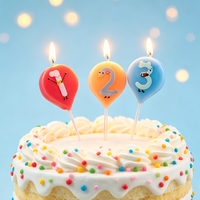 Bougies d'anniversaire numérotées 0-9, sans fumée, colorées, pour gâteau, personnalisables, imprimables, ballons, décoration de fête du Nouvel An pour la maison