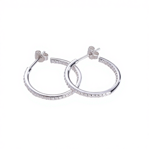 Pendientes de Lujo para Mujer de Plata 925 con Moissanita de Alta Calidad al por Mayor, Certificados GRA, Engaste de Garra - Product Image 4