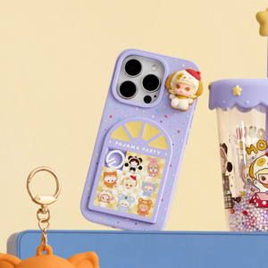 100% Original POPMART lindo Animal iPhone caso PVC vinilo <span class=keywords><strong>Frozen</strong></span> fiesta serie Slider cueva pijamas caja ciega caso misterioso - Product Image 4